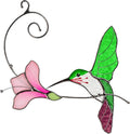 Multicolor Hummingbird Handmade Stained Glass Suncatcher - Timeless