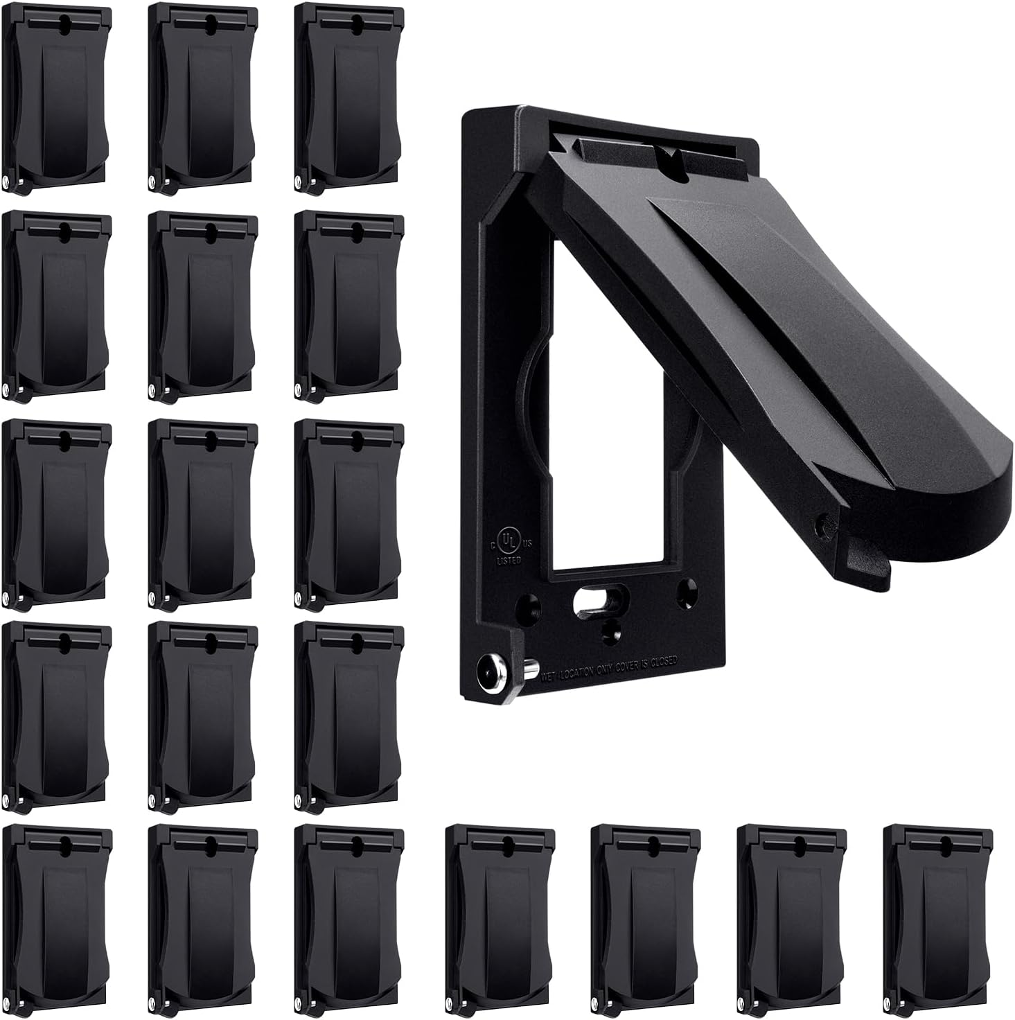 BESTTEN 20 Pack Outdoor Outlet Cover for GFCI and Decorator