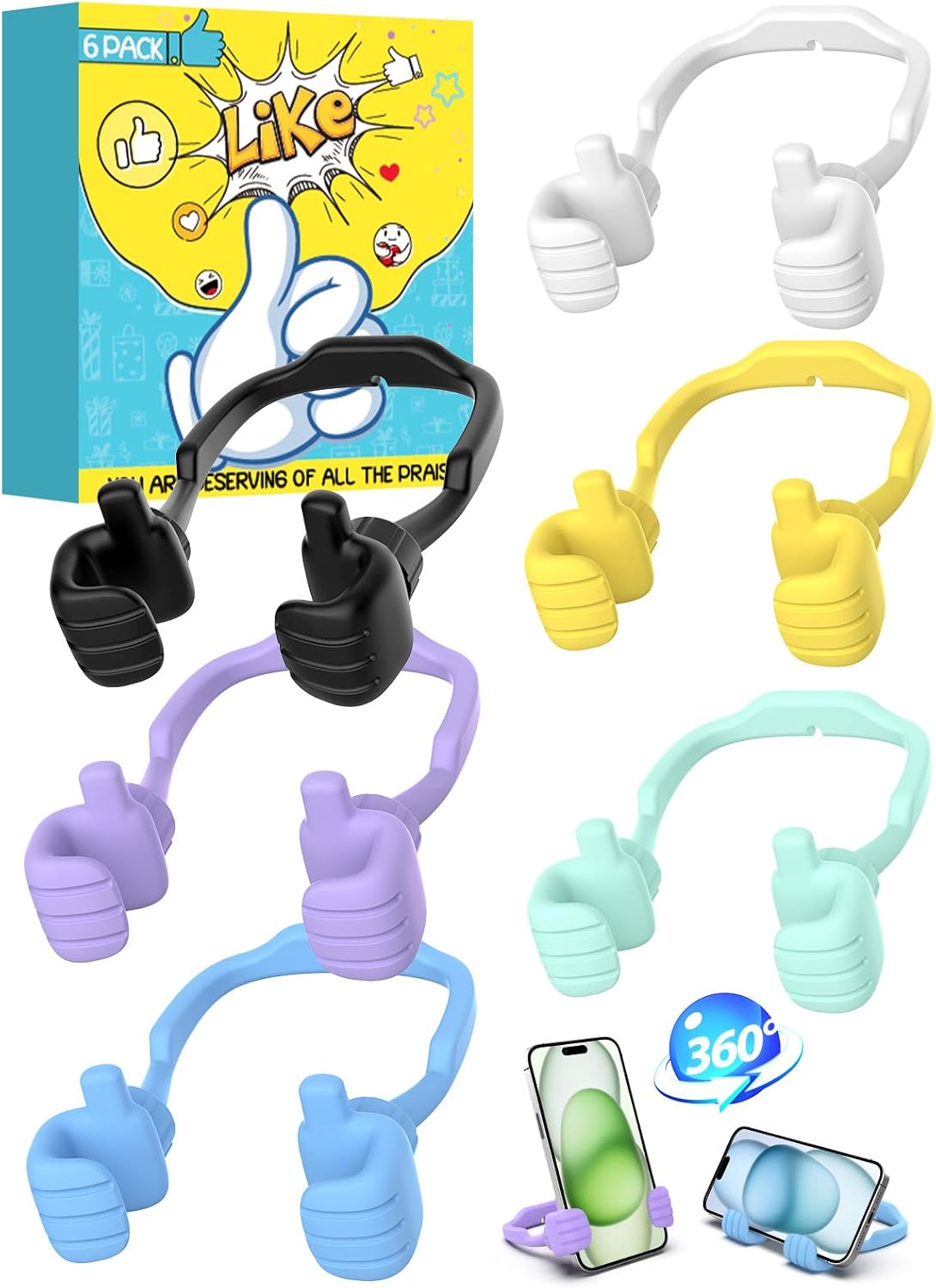 Thumbs Up Lazy Cell Phone Stand Holder for Desk - Perfect Gift