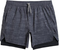 Men's 2 in 1 Workout Shorts 5ft with Compression Liner - Breathable