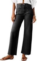 High Waisted Cropped Jeans - Trendy Baggy Straight Capri Cicy