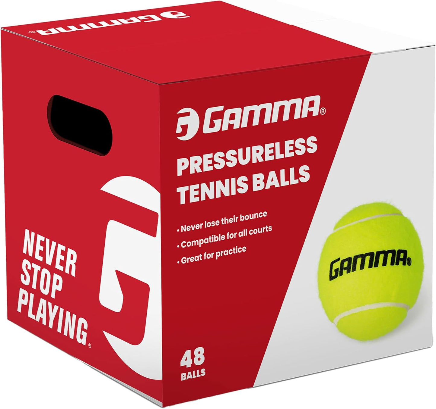 GAMMA Sports Pressureless Tennis Balls for Training & Practice