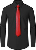 FAHIZO Men's White Tuxedo Shirt with Wing Collar - Complete Set