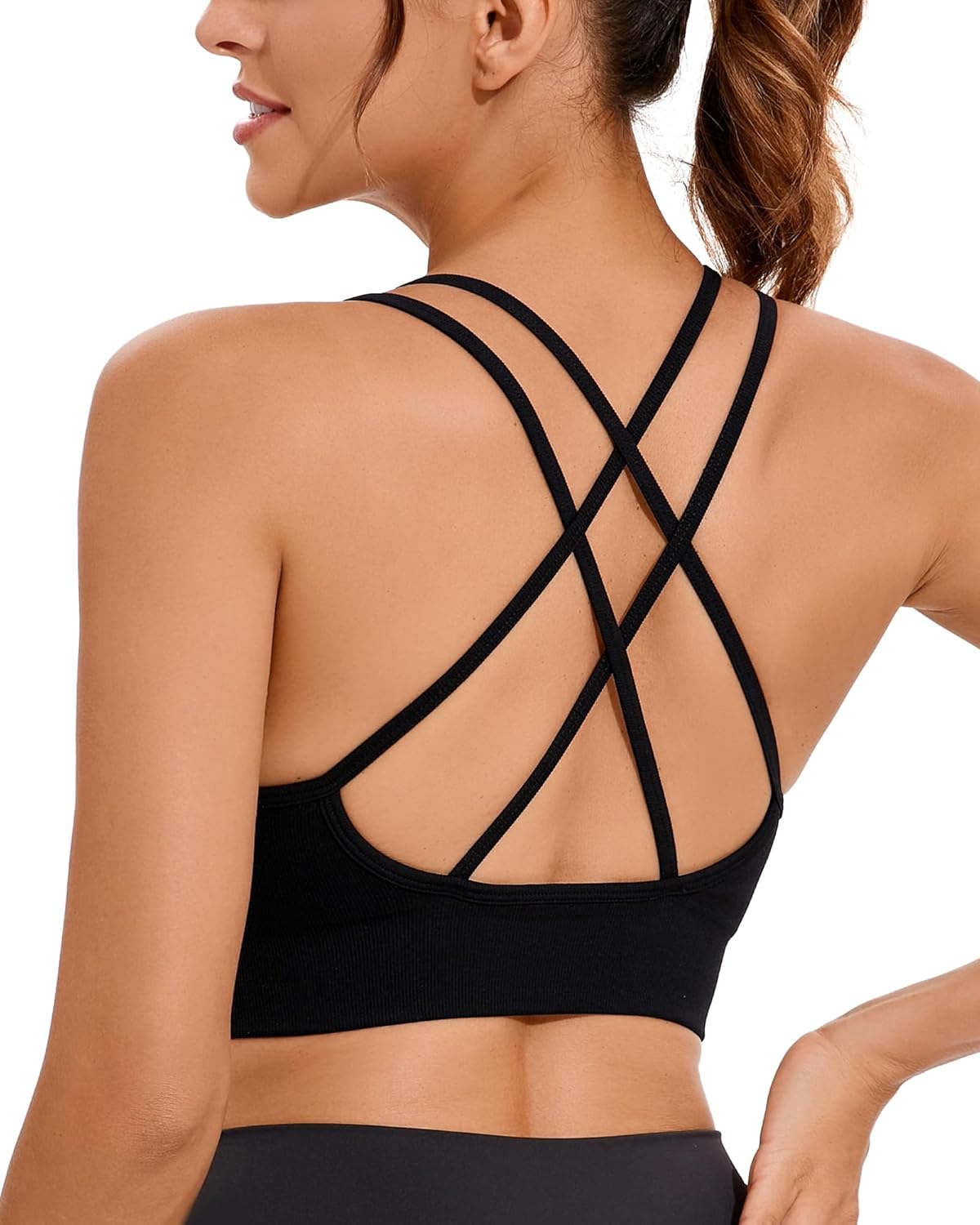 High Support Strappy Sports Bra by RUNNING GIRL
