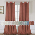 Natural Linen Curtains for Bedroom by H.VERSAILTEX - 2 Panels