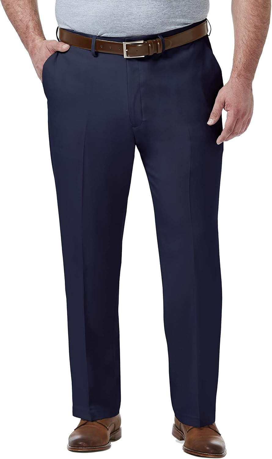 Haggar Men's Premium Comfort Classic Fit Flat Front Pants
