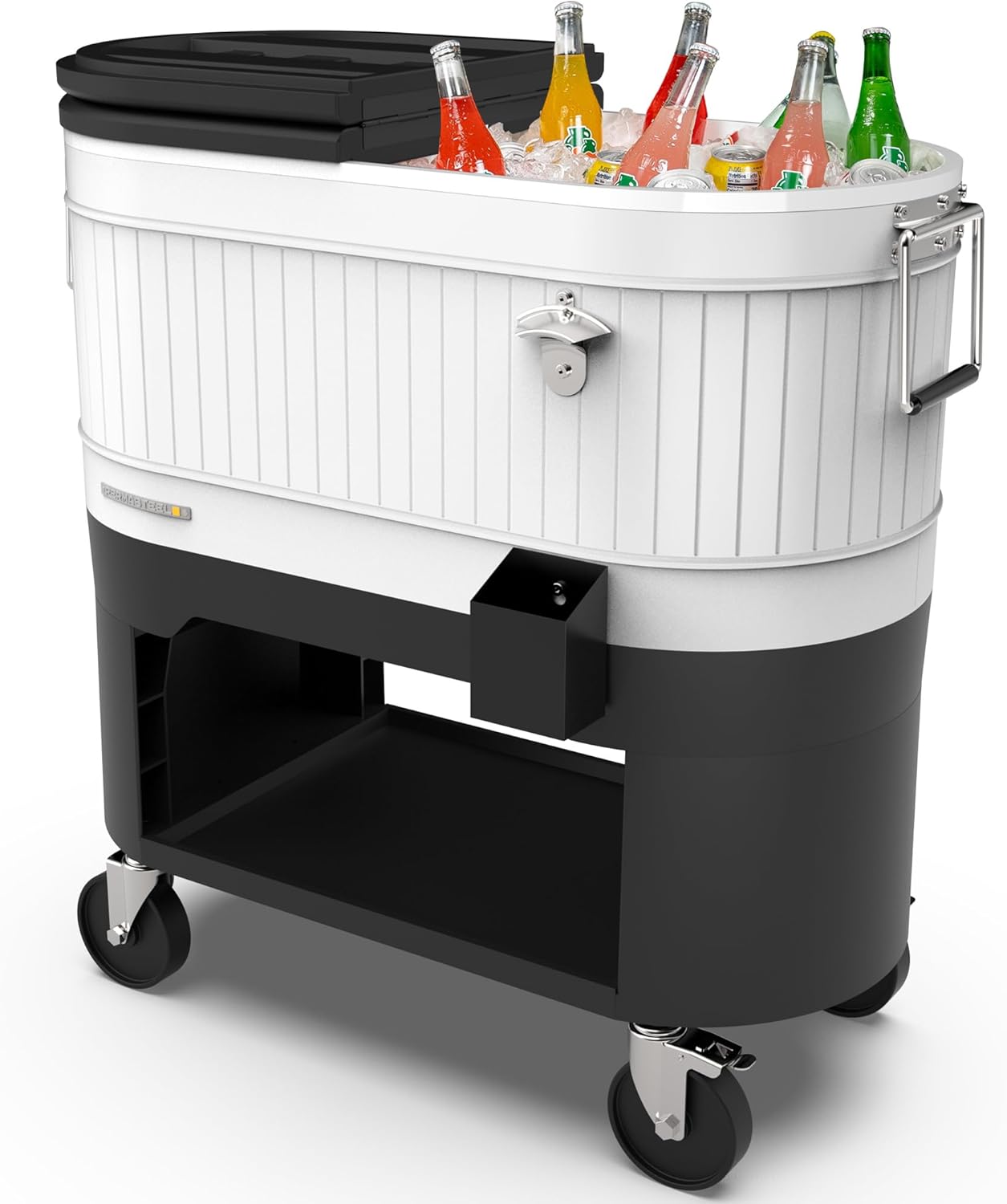 Permasteel Rolling Patio Cooler for Outdoor Gatherings and Events