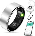 Smart Health Ring for Women and Men Silver 9 - Slim Fitness Tracker