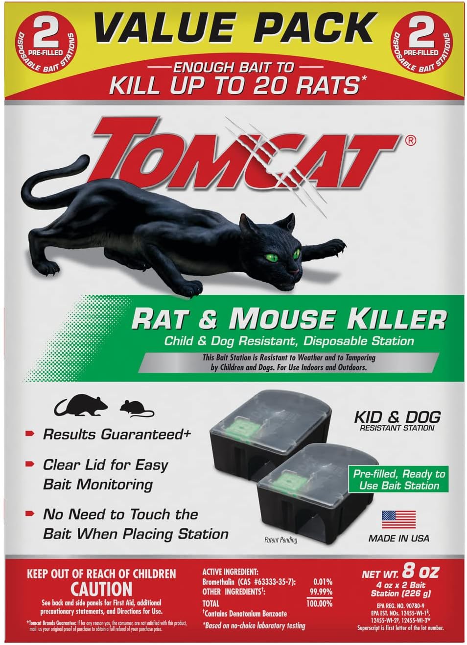 Tomcat 2-Pack Rat & Mouse Killer: Child & Dog Resistant