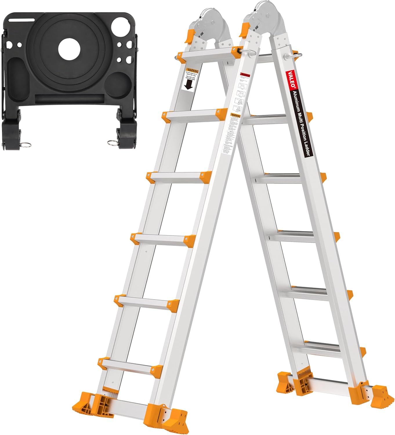 Valeo 22FT Multi Position Ladder with Anti-Slip Design for Safety