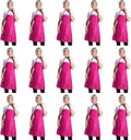 Pink Plain Bib Aprons Bulk for Women Men Adult - 15pc Hot Pink Set