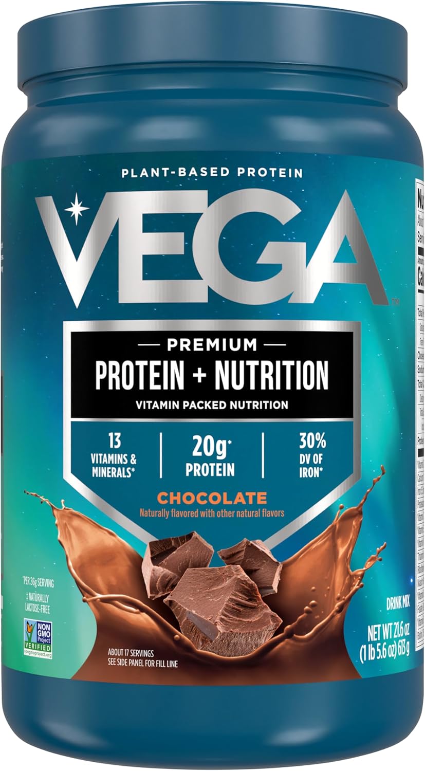 Vega Protein + Nutrition: 20g Plant-Based Pea Protein Chocolate