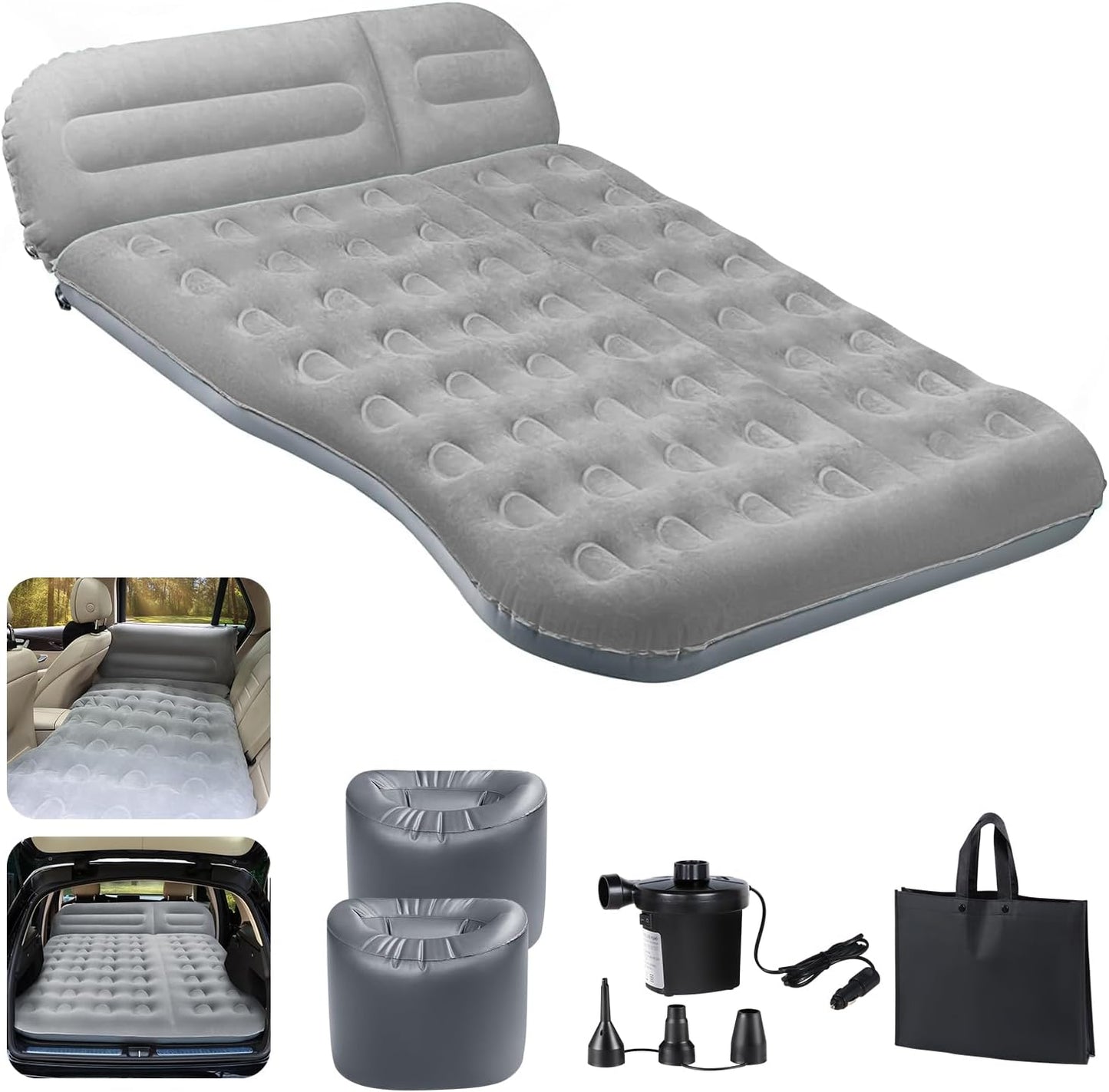 SUV Air Mattress for Car Trunk & Back Seat with Electric Pump