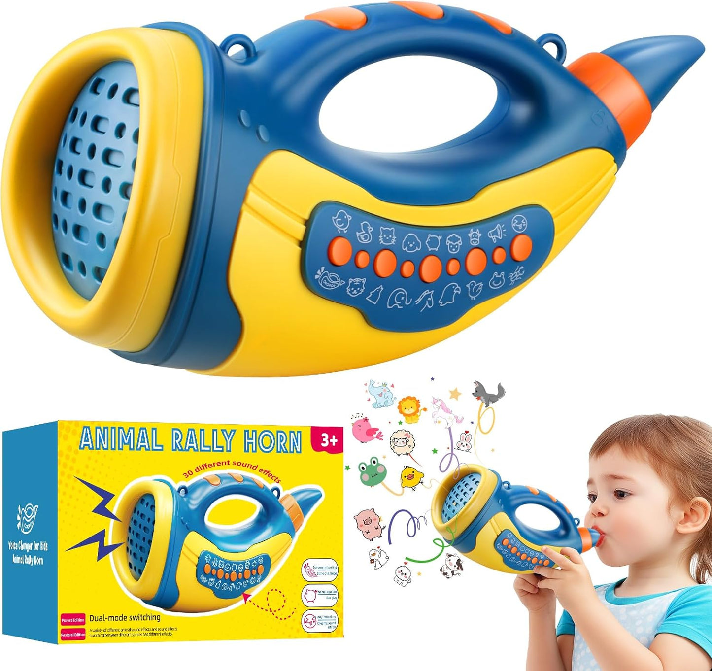 Aooess Voice Changer Toy: 30 Animal Sounds & Lights - Outdoor Fun for Kids!
