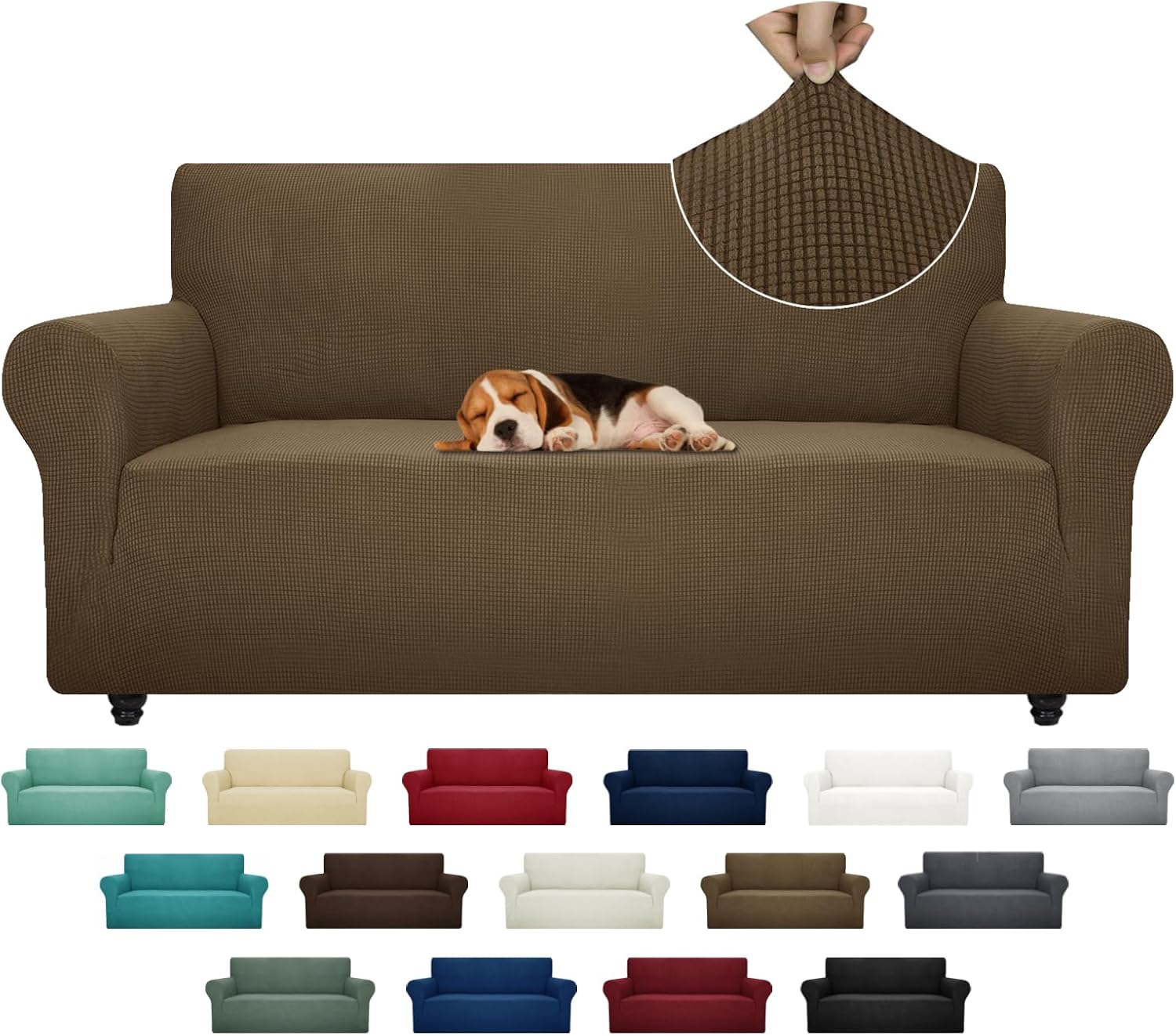 ZNSAYOTX Super Stretch Couch Cover for Pets and Kids Protection
