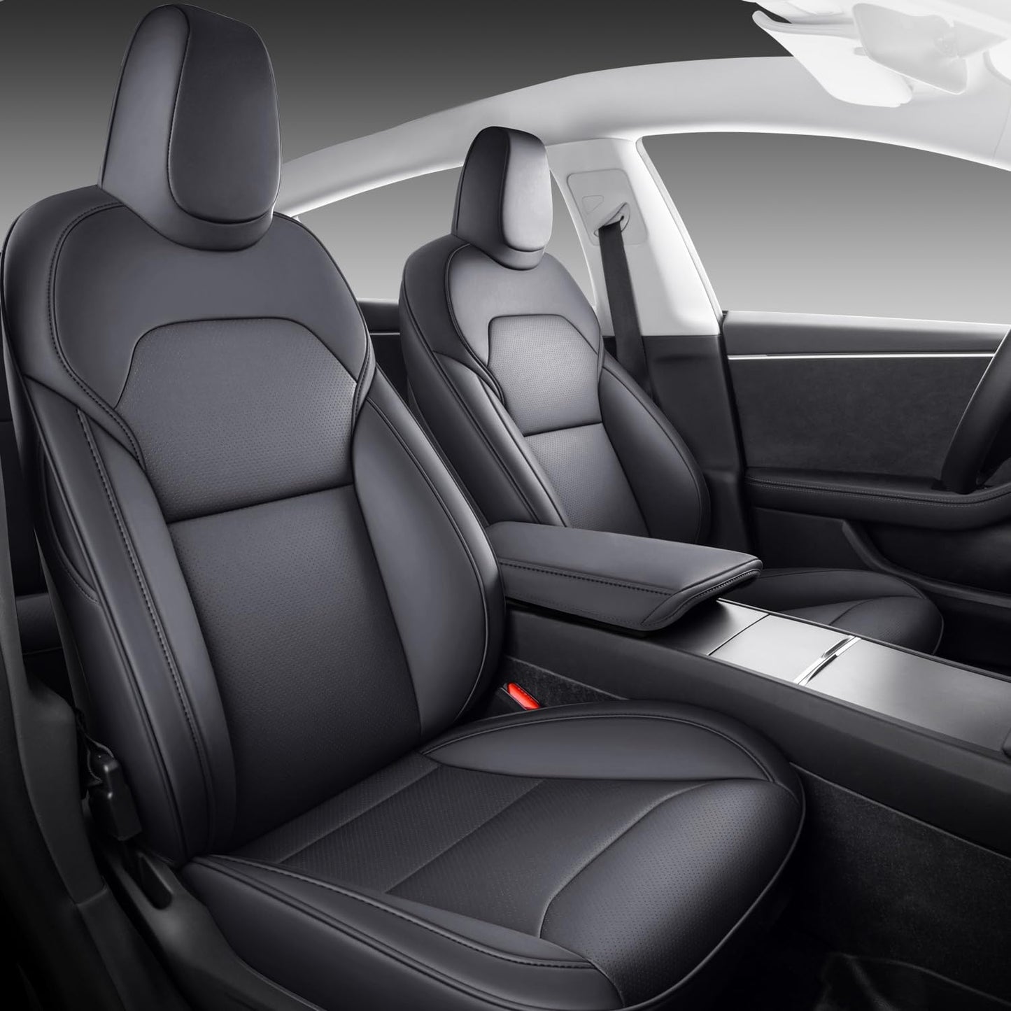 Custom Fit Car Seat Covers for 2025 Tesla Model Y Nappa Leather