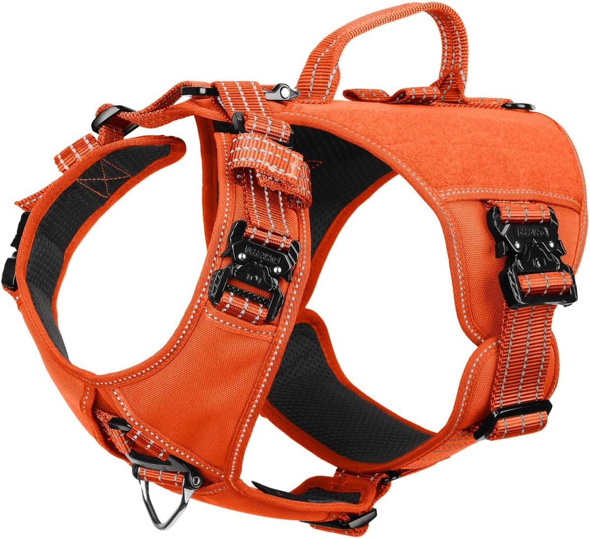 ICEFANG GN8 Tactical Dog Harness for Large Dogs with Metal Buckles