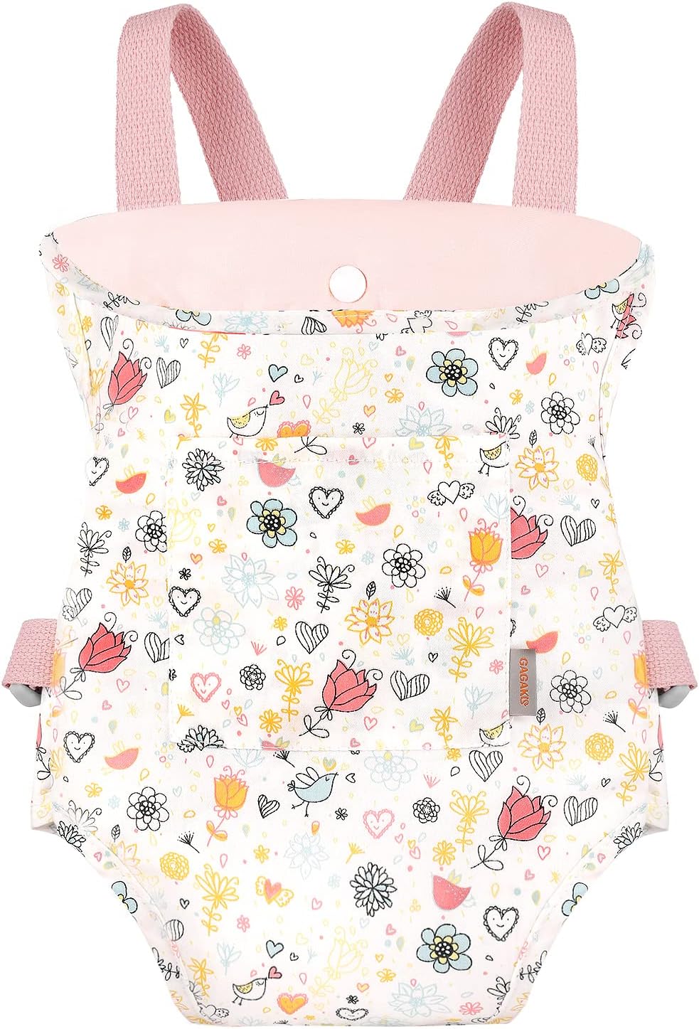 GAGAKU Soft Cotton Doll Carrier - Back & Front Carrying - Rose Garden