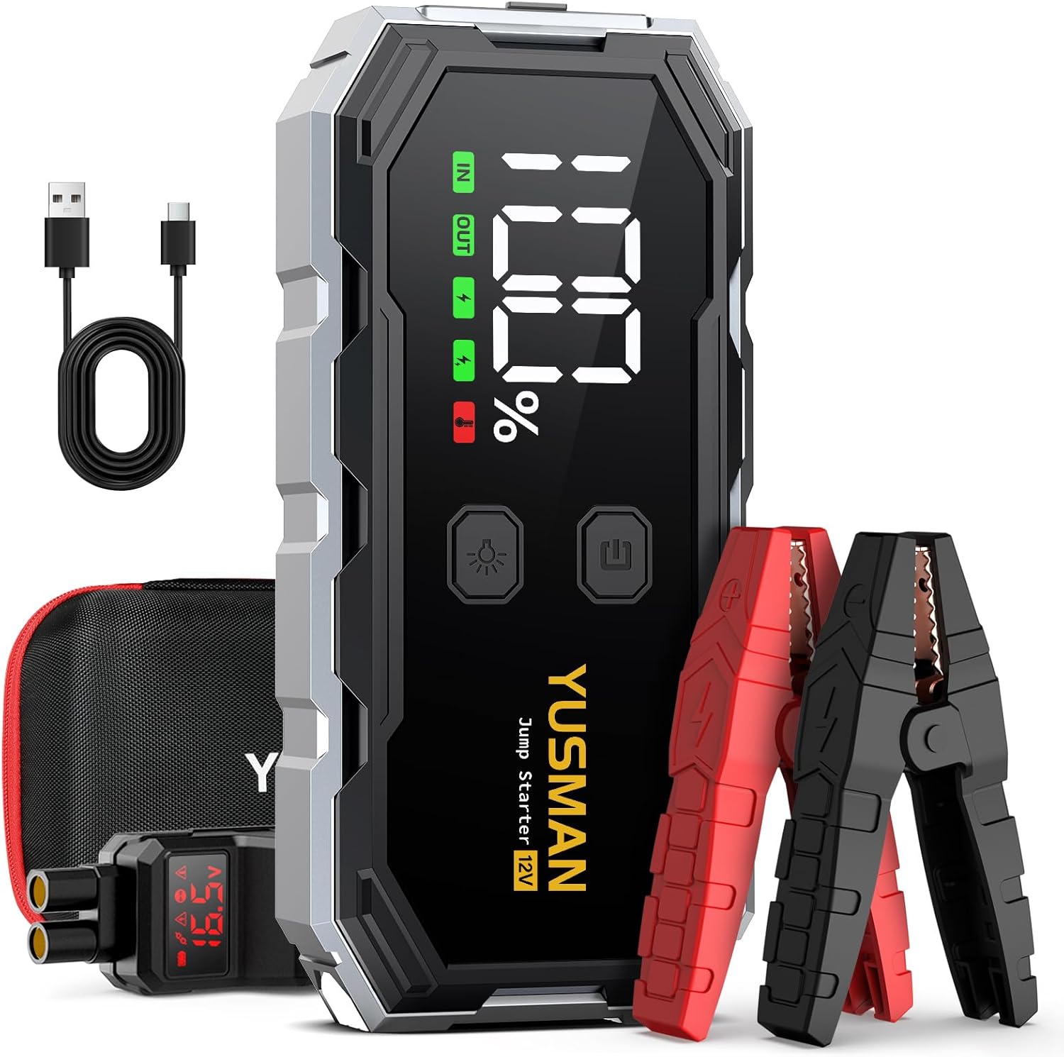 Powerful 6000A Car Jump Starter with Smart Safety Features
