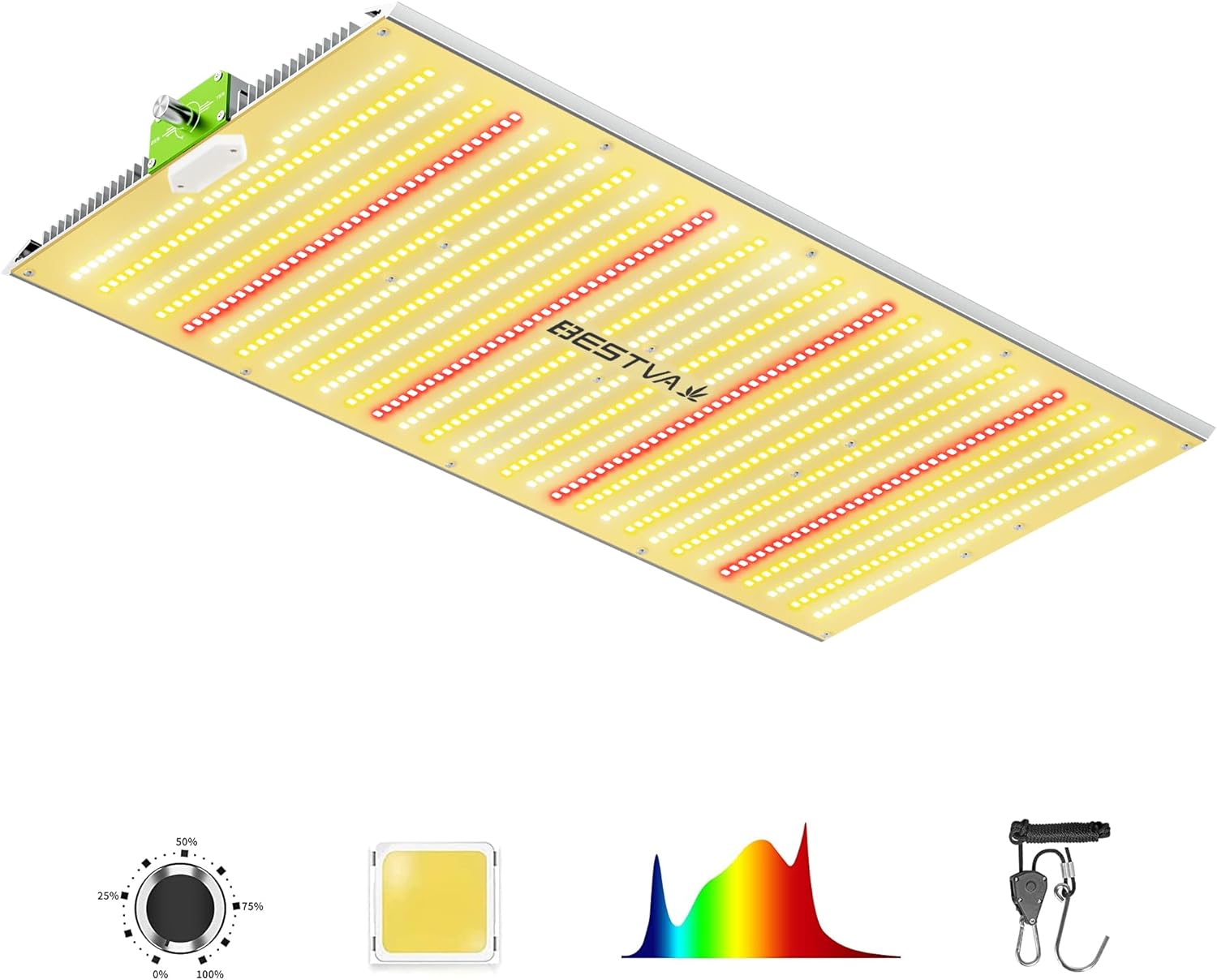 High Yield Dimmable LED Grow Light: BESTVA 2025 BP2000