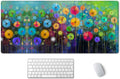 Extended Gaming Mouse Pad 35.5x15.7 in - Watercolor Floral Desk Mat