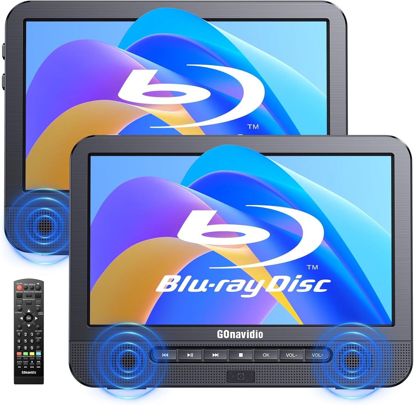 10.1 Portable Blu Ray Players for Car with Dual Screen Experience