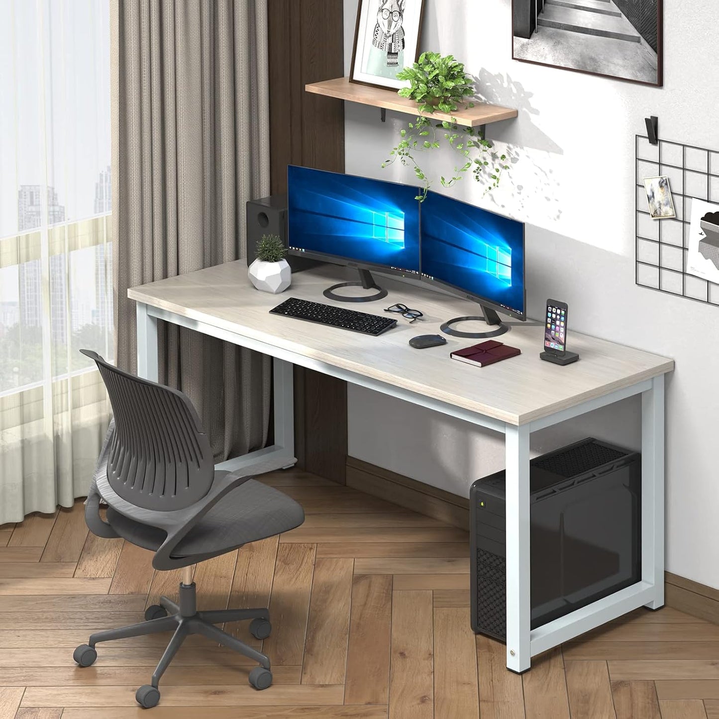 Spacious 63 Home Office Desk - Stylish & Durable Design