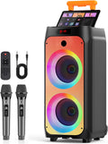 Karaoke Machine with 2 Microphones - 500W Portable Party Speaker
