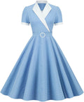 Women 1950s Retro Cocktail Swing Dress Polka Dot Audrey - Timeless Fit