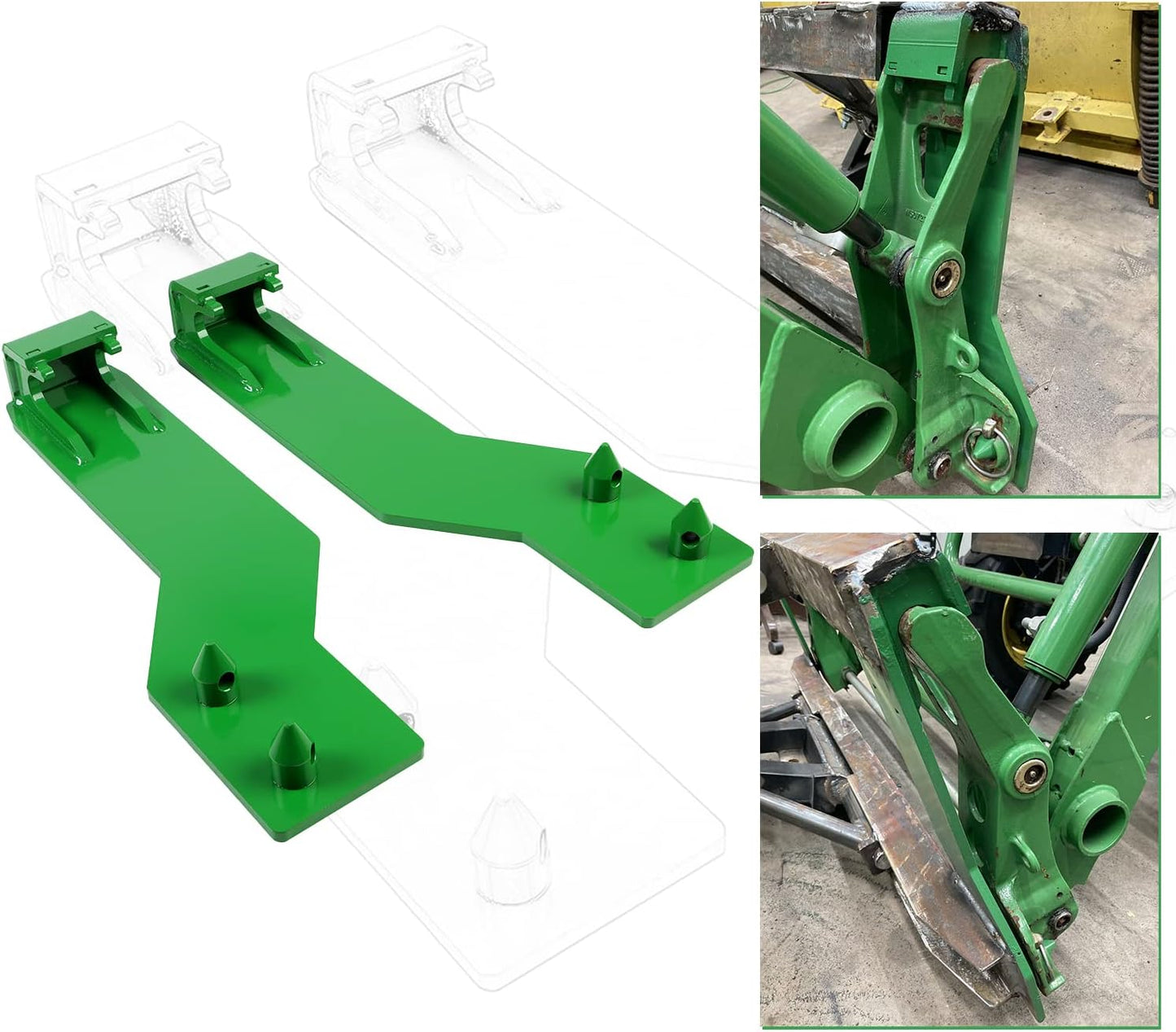 ECOTRIC Quick Tach Weld On Mounting Brackets for John Deere