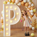 4FT Marquee Light Up Letters - Large DIY Mosaic Letter P for Parties