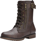 DREAM PAIRS womens Drivers Mid-Calf Combat Boots - Warm, Practical