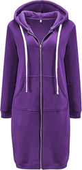 Womens Hoodies 2025 Zip Up Sweatshirt Oversized Long Hooded Zip-Up