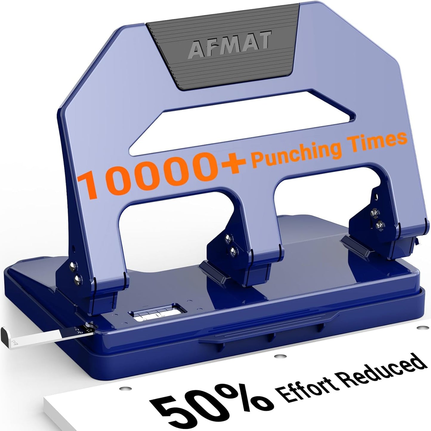 AFMAT 3 Hole Puncher Heavy Duty for Effortless Paper Punching