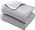 Muslin Throw Blanket 4-Layer Cotton Bed Throw (80in x 90in)