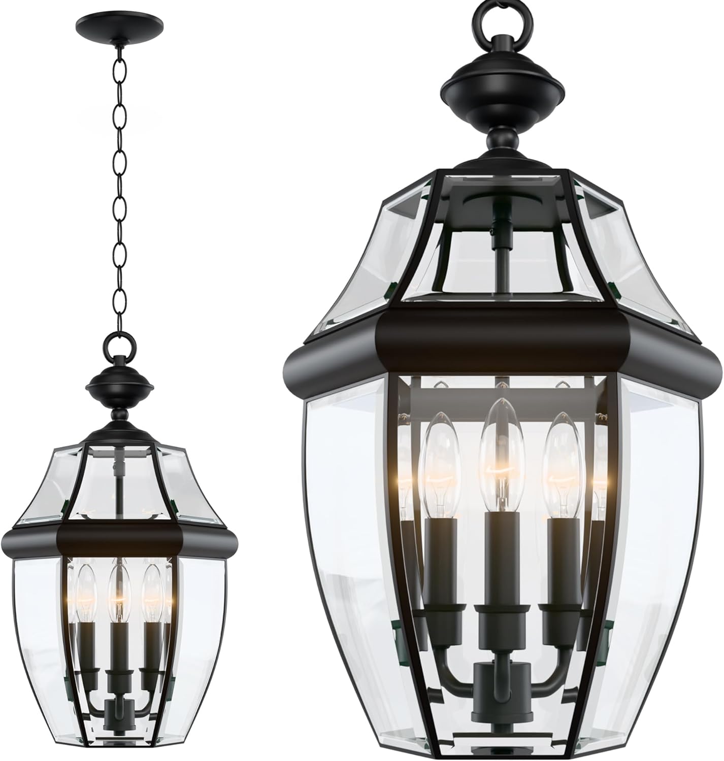 Large Outdoor Pendant Light Fixture 3-Light for Modern Spaces
