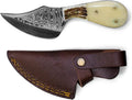 Titan International Knives Damascus EDC Skinning Fixed Blade Knife