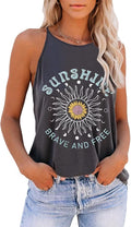 Womens Halter Tank Top Sleeveless Racerback - Flowy Summer Tee