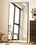 Full Length Mirror 58in x 22in Floor Standing Mirror - Clear, Sturdy