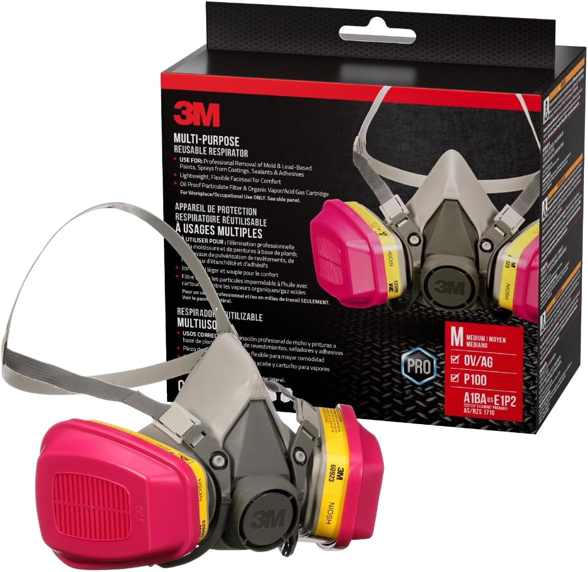 3M P100 Multi-Purpose Reusable Respirator for Comfort & Safety