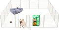 24 in 16-Panel White Indoor Dog Playpen - Stress-Free Safe Play