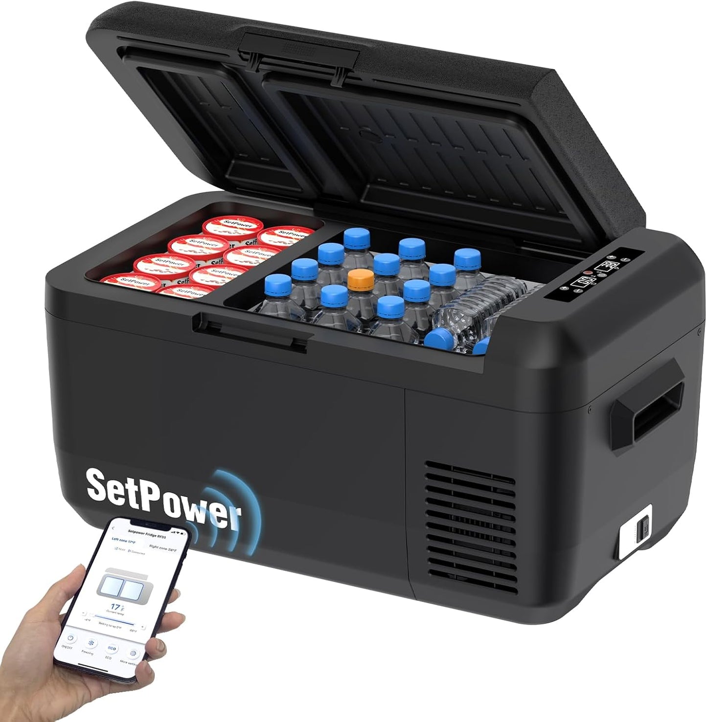 Setpower RF30 Electric Cooler: Dual Zone 12V Fridge Freezer