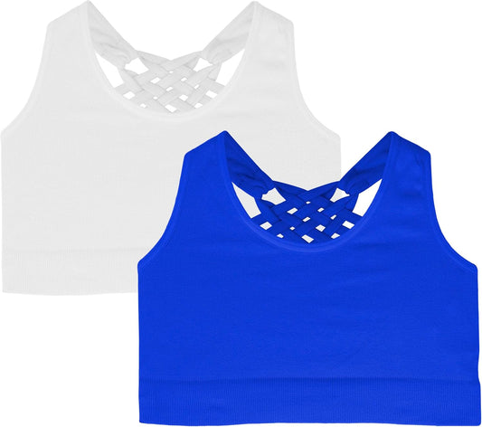 Kurve Girls Seamless Strappy Back Stretchy Crop Undershirt Bra