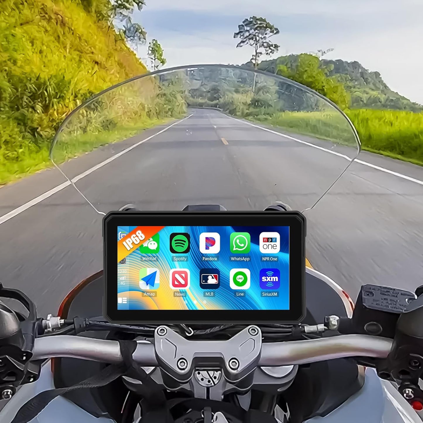 SIXWIN Wireless Motorcycle CarPlay with 6 Inch Touchscreen