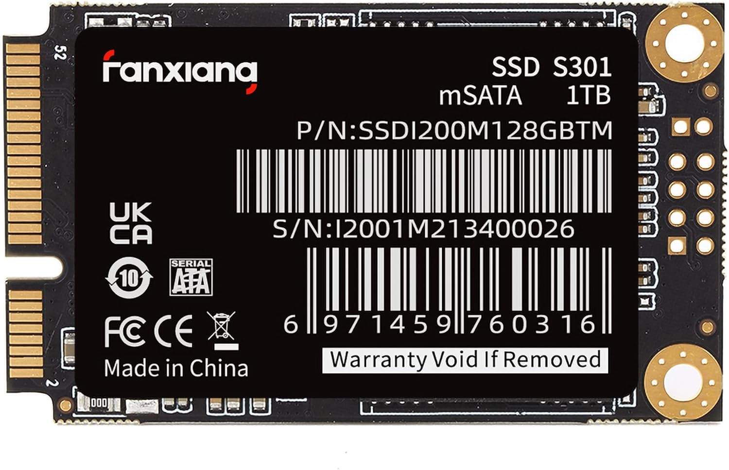 fanxiang S301 1TB mSATA SSD for Ultrabooks and Desktops