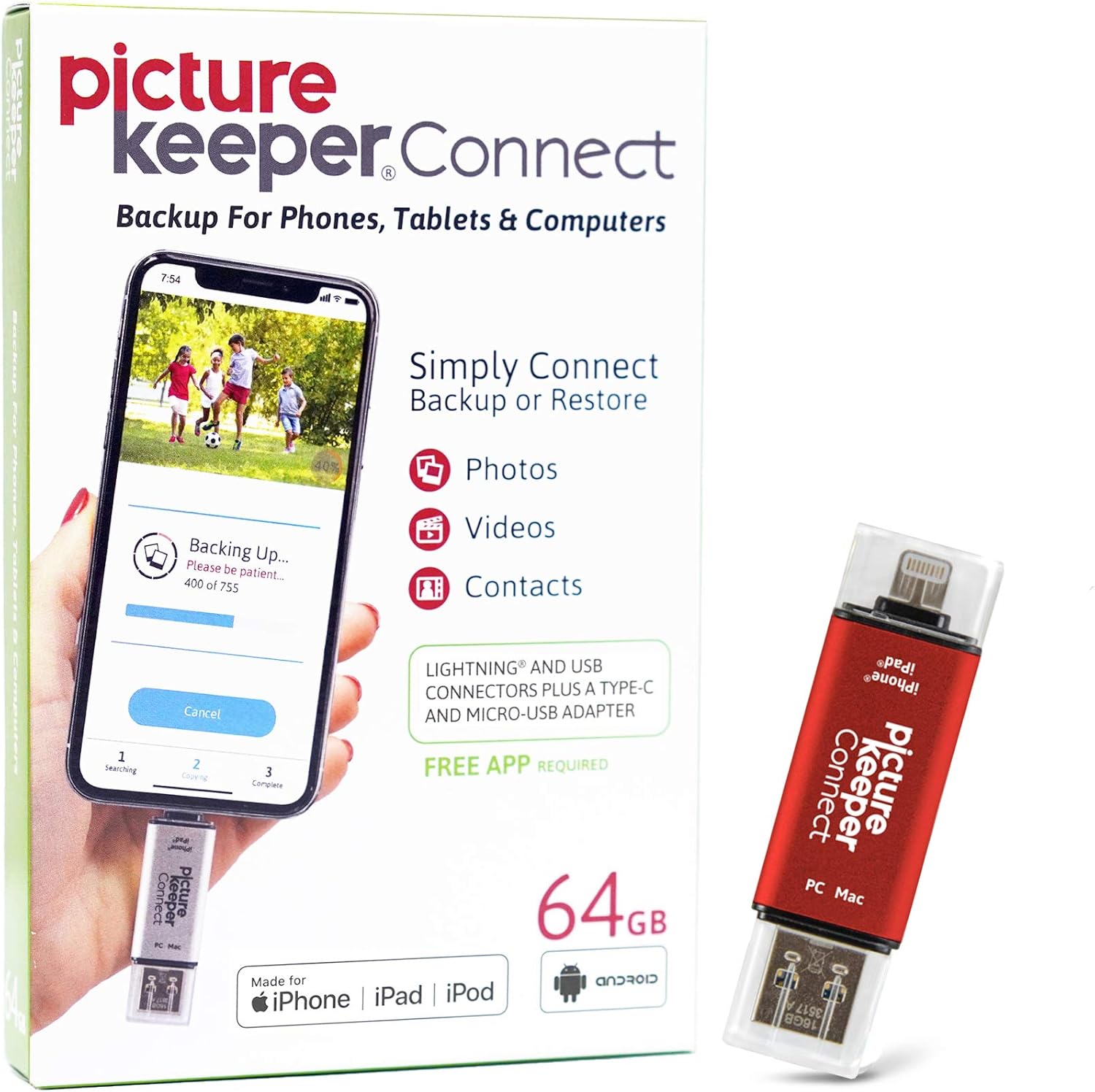 Picture Keeper 64GB USB Flash Drive: Secure Photo Backup