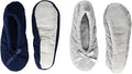 isotoner Women's Ballerina Slipper 2 Pack for Cozy Comfort
