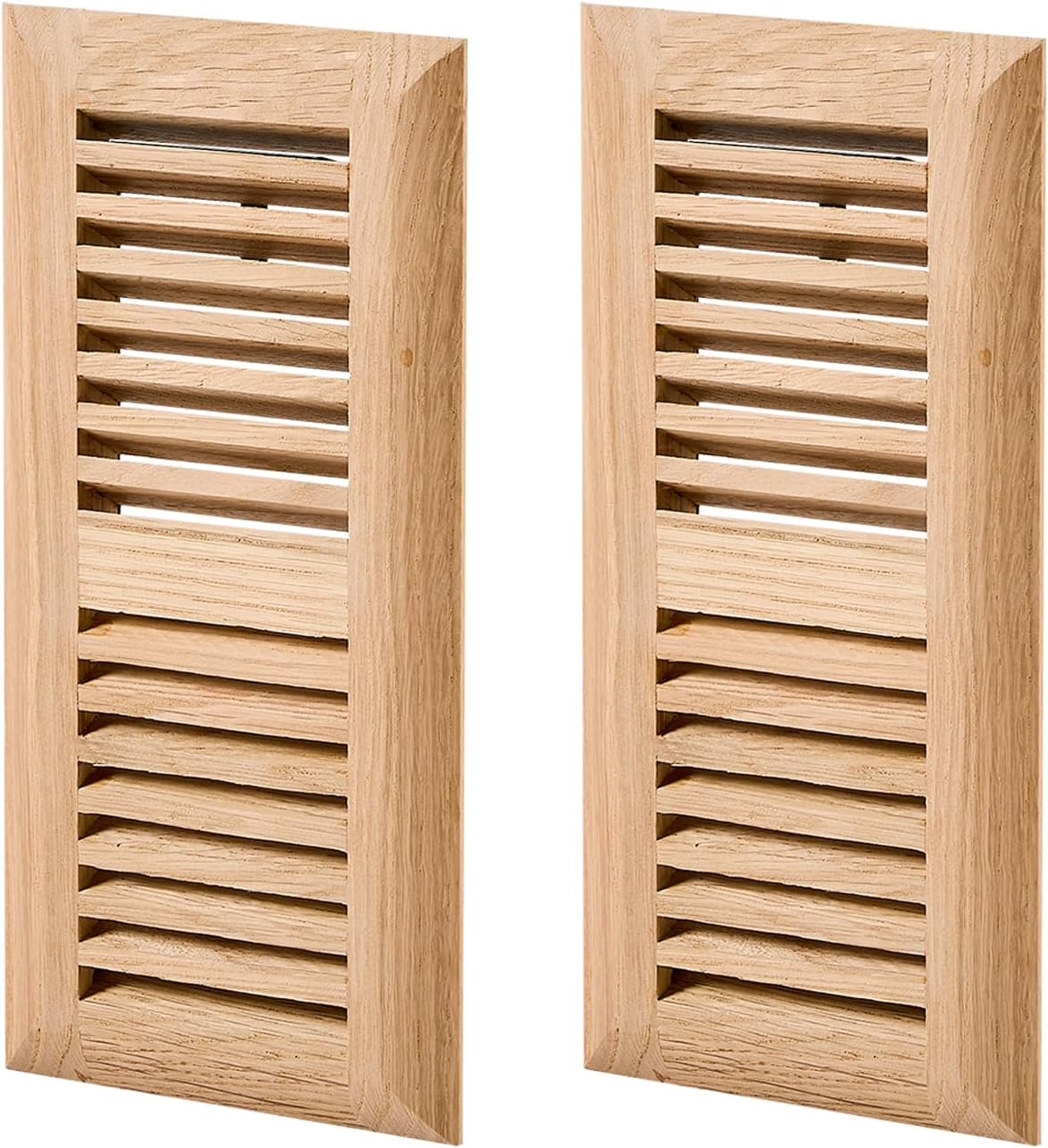 Homewell 2 Pcs White Oak Wood Floor Register with Damper