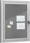 26in x 20in Enclosed Bulletin Board - Lockable Weather-Resistant