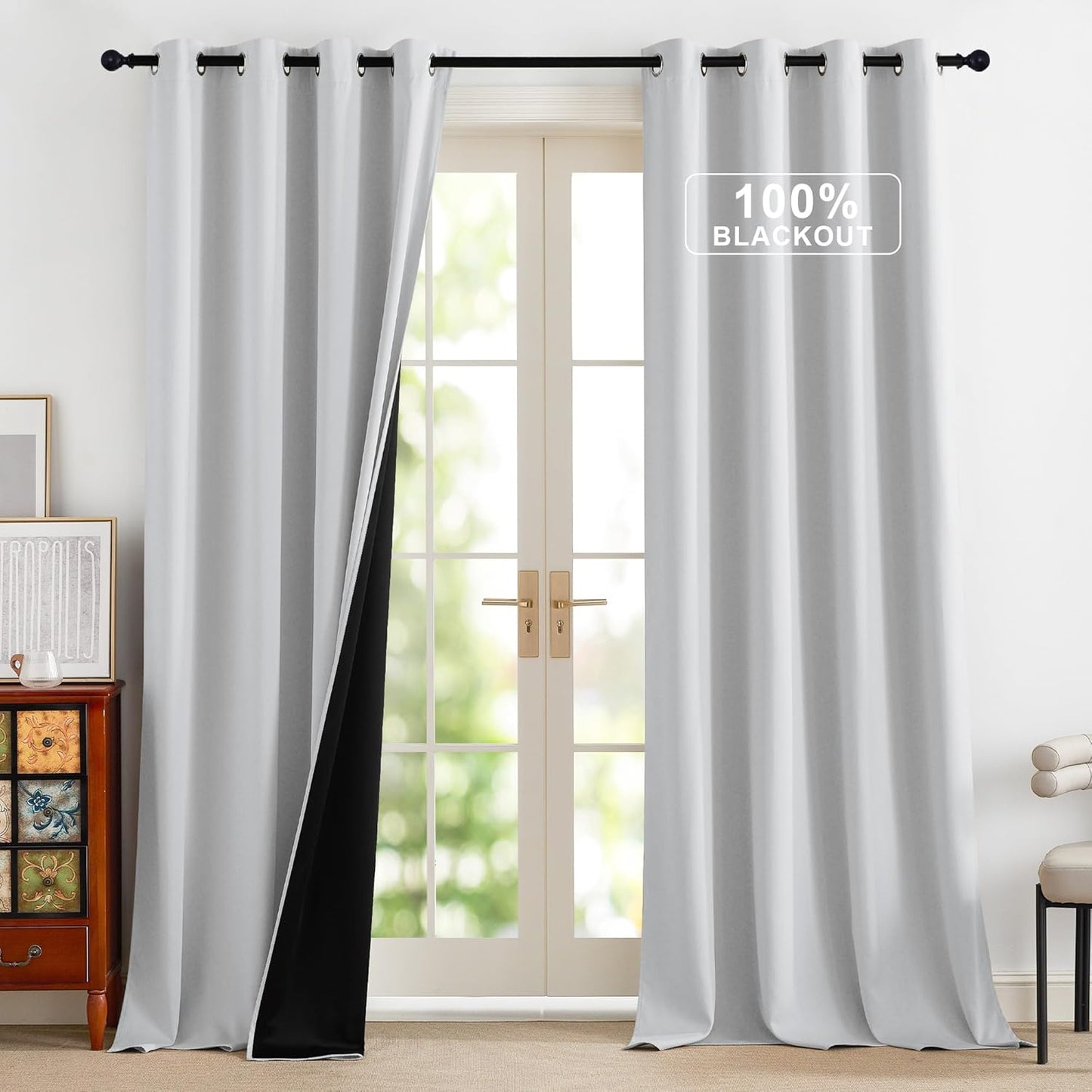 NICETOWN 100% Blackout Curtains for Bedroom and Living Room